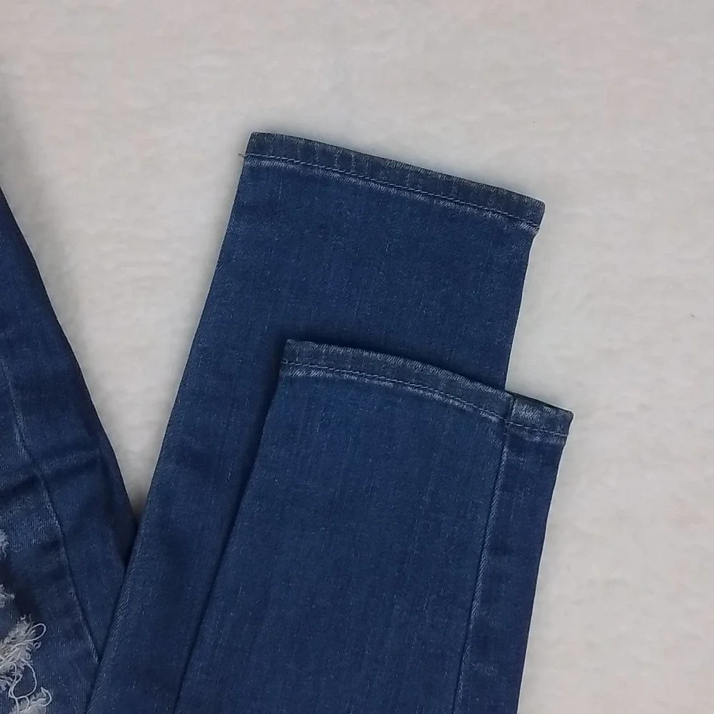 Pacsun‎ Mid Rise Denim Jegging Size 25 w/ Distressed Dark Wash Denim